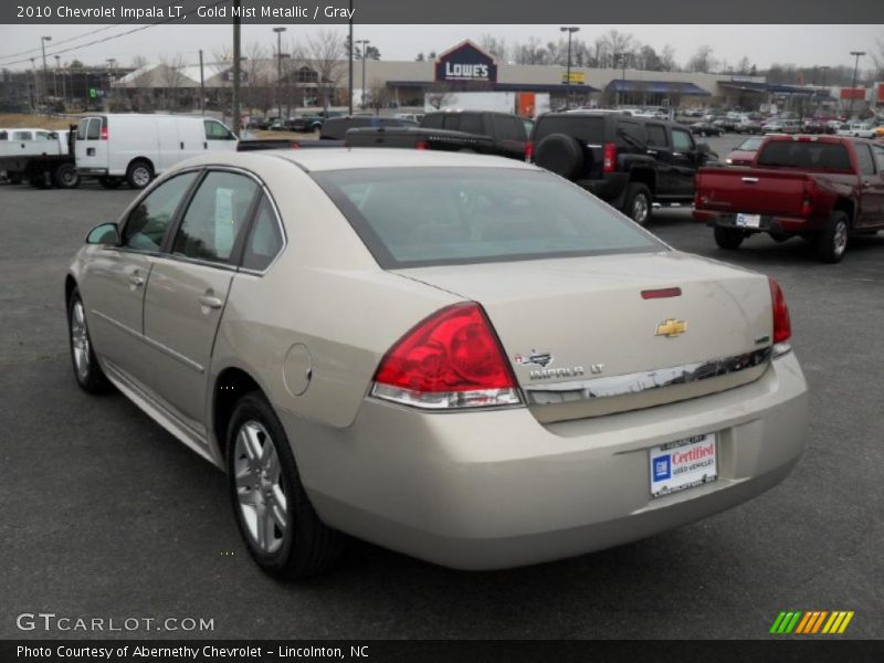 Gold Mist Metallic / Gray 2010 Chevrolet Impala LT