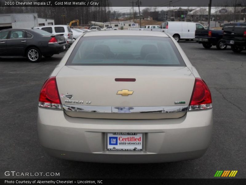 Gold Mist Metallic / Gray 2010 Chevrolet Impala LT