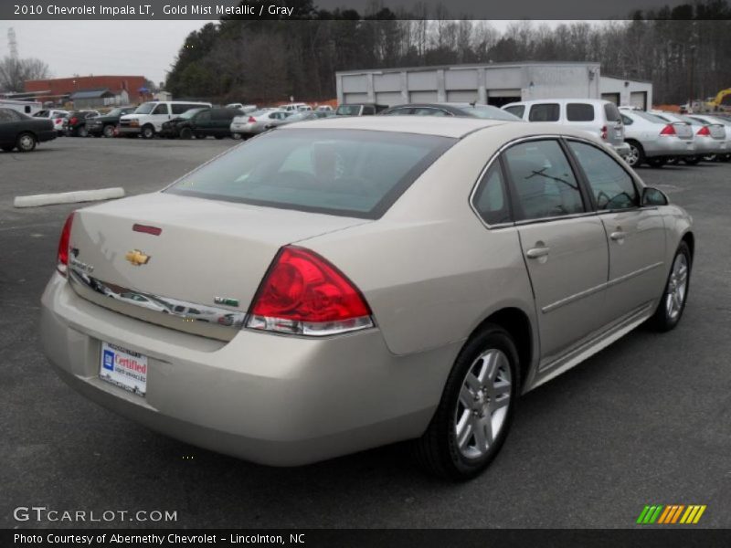 Gold Mist Metallic / Gray 2010 Chevrolet Impala LT