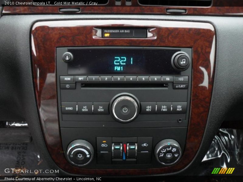 Gold Mist Metallic / Gray 2010 Chevrolet Impala LT
