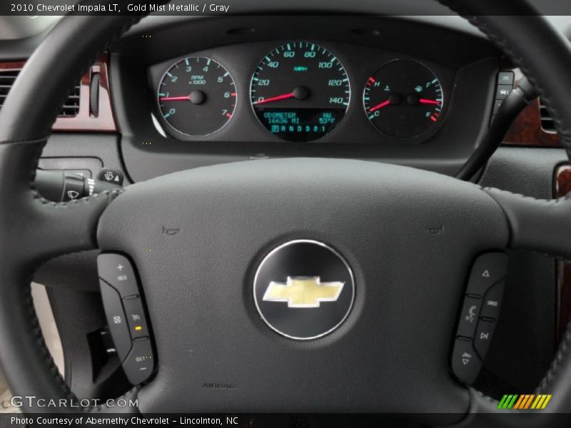 Gold Mist Metallic / Gray 2010 Chevrolet Impala LT
