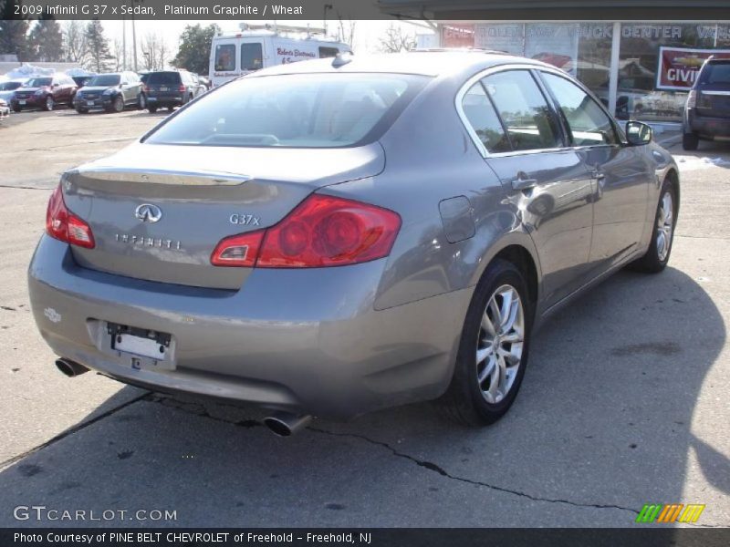 Platinum Graphite / Wheat 2009 Infiniti G 37 x Sedan