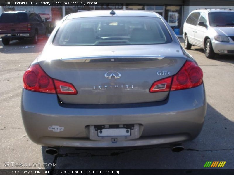 Platinum Graphite / Wheat 2009 Infiniti G 37 x Sedan