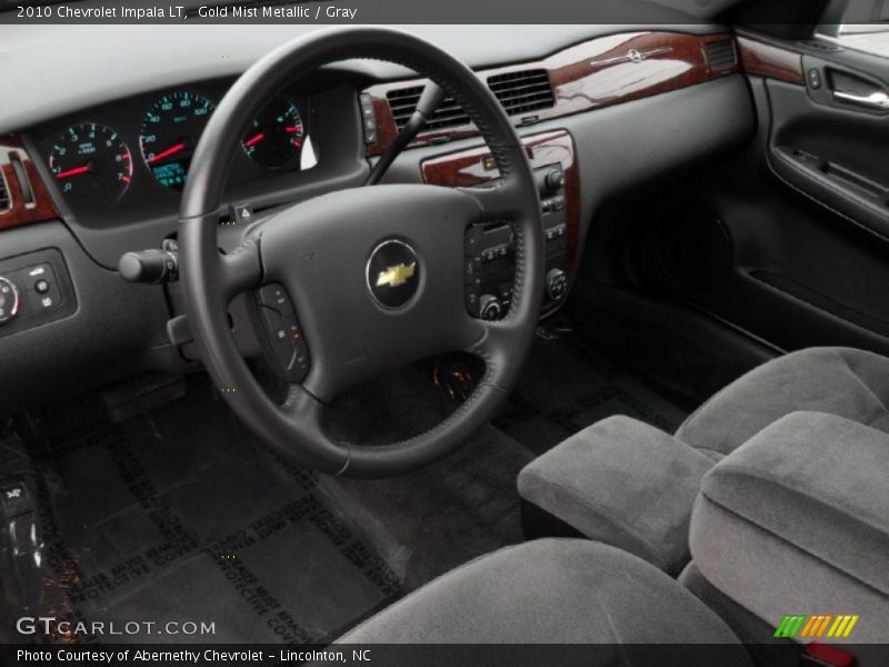 Gold Mist Metallic / Gray 2010 Chevrolet Impala LT