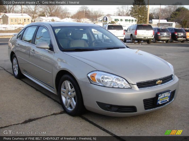 Gold Mist Metallic / Neutral 2010 Chevrolet Impala LT