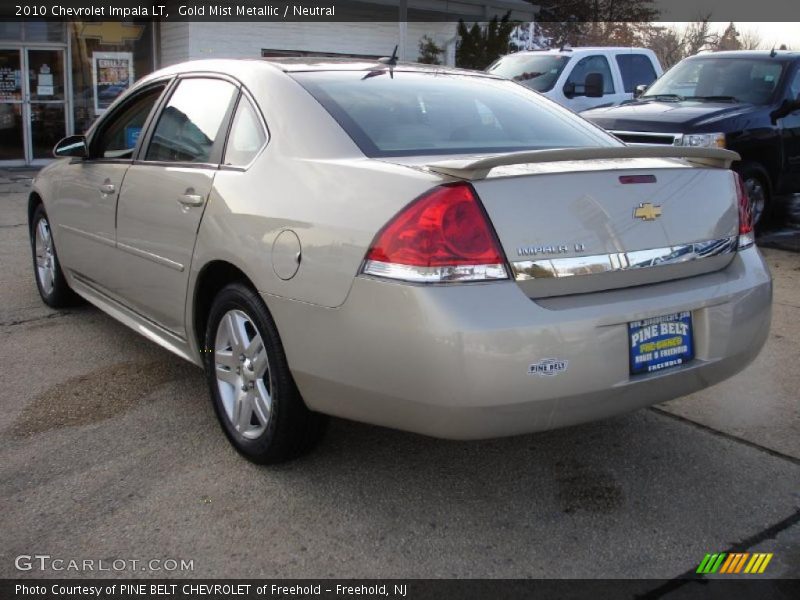 Gold Mist Metallic / Neutral 2010 Chevrolet Impala LT
