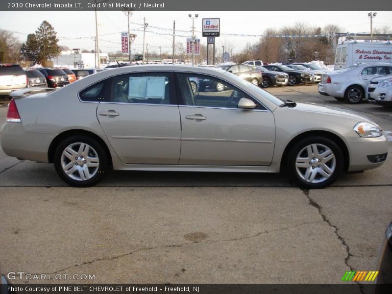 Gold Mist Metallic / Neutral 2010 Chevrolet Impala LT