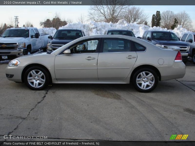 Gold Mist Metallic / Neutral 2010 Chevrolet Impala LT