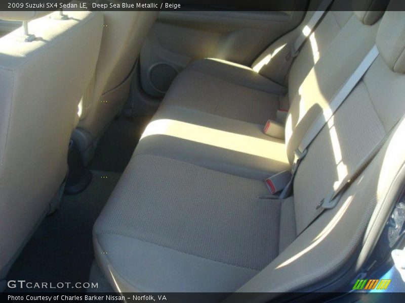 Deep Sea Blue Metallic / Beige 2009 Suzuki SX4 Sedan LE