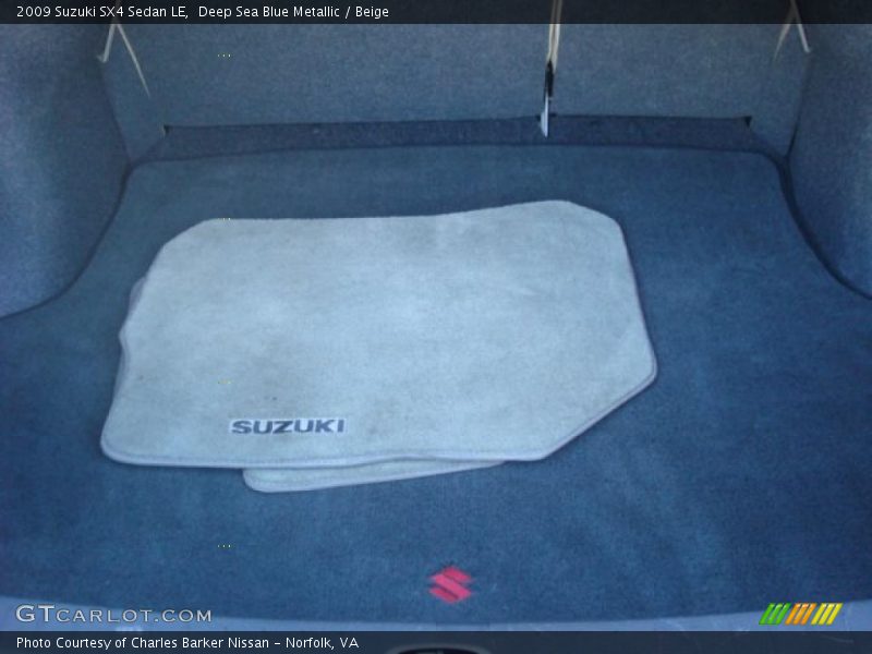 Deep Sea Blue Metallic / Beige 2009 Suzuki SX4 Sedan LE