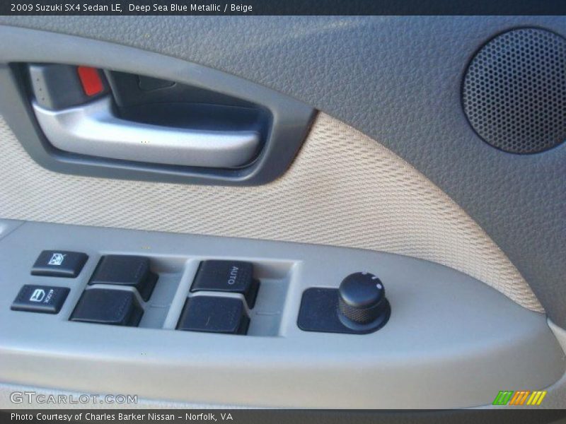 Deep Sea Blue Metallic / Beige 2009 Suzuki SX4 Sedan LE