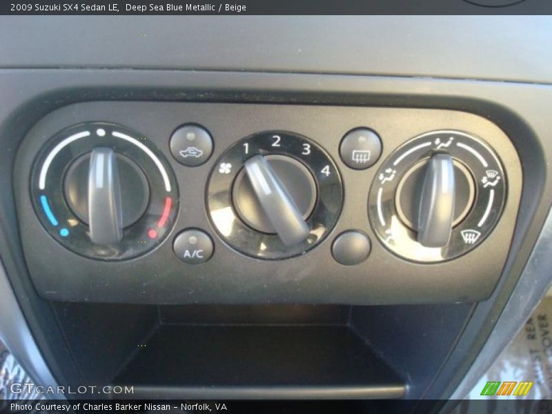 Deep Sea Blue Metallic / Beige 2009 Suzuki SX4 Sedan LE