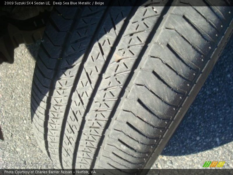 Deep Sea Blue Metallic / Beige 2009 Suzuki SX4 Sedan LE
