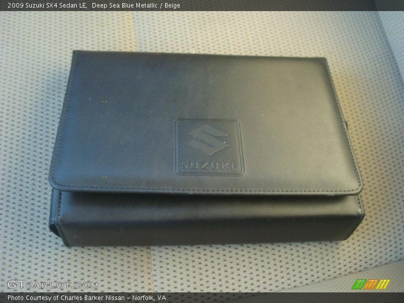 Deep Sea Blue Metallic / Beige 2009 Suzuki SX4 Sedan LE