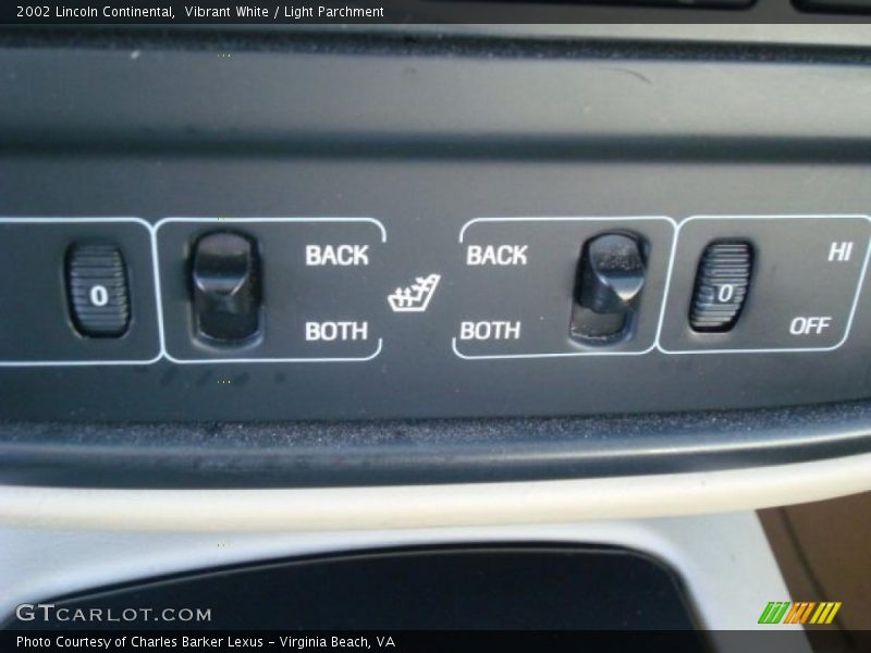 Controls of 2002 Continental 