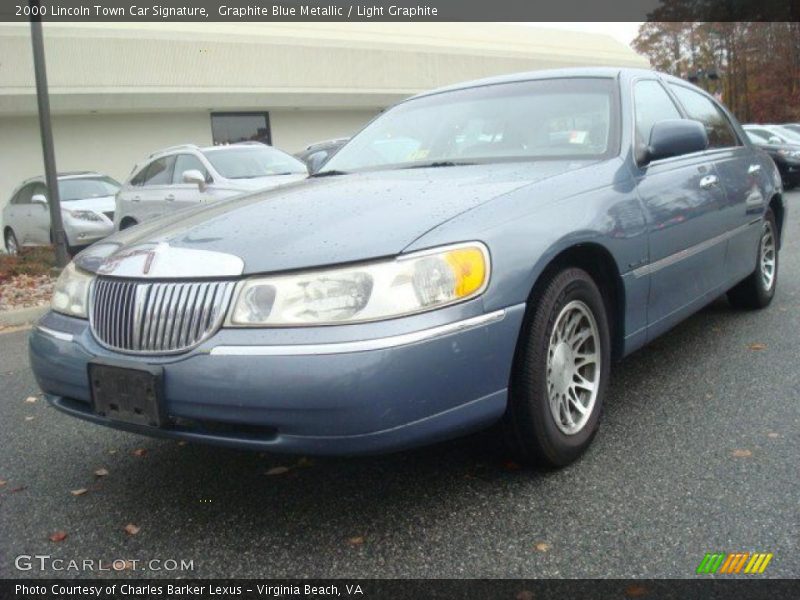Graphite Blue Metallic / Light Graphite 2000 Lincoln Town Car Signature