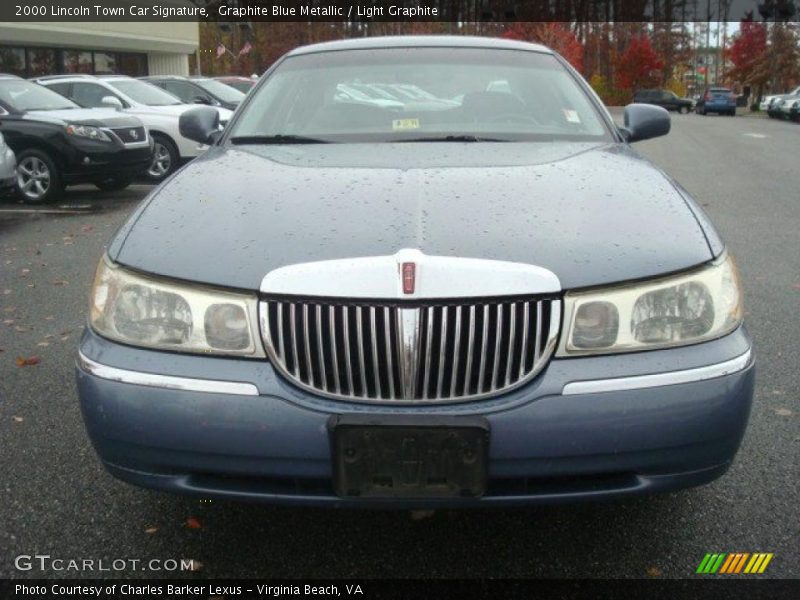 Graphite Blue Metallic / Light Graphite 2000 Lincoln Town Car Signature