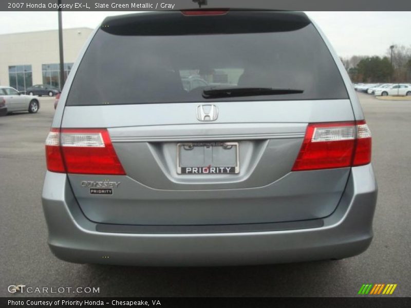 Slate Green Metallic / Gray 2007 Honda Odyssey EX-L