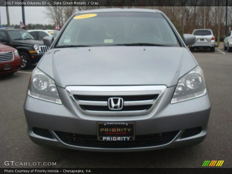 Slate Green Metallic / Gray 2007 Honda Odyssey EX-L