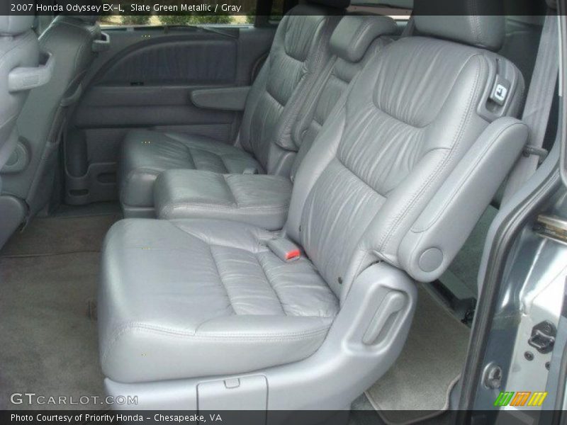 Slate Green Metallic / Gray 2007 Honda Odyssey EX-L