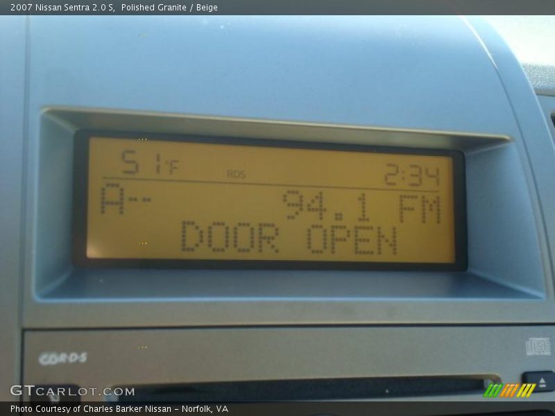 Polished Granite / Beige 2007 Nissan Sentra 2.0 S
