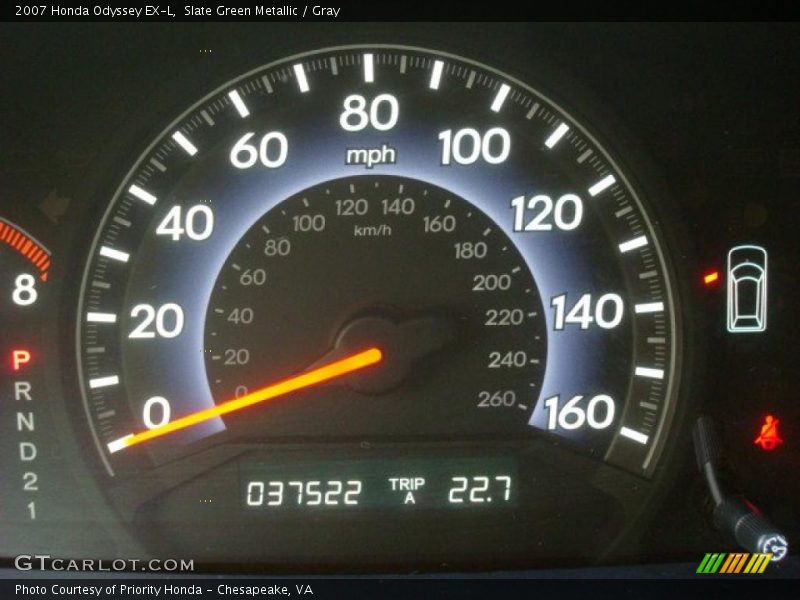 Slate Green Metallic / Gray 2007 Honda Odyssey EX-L