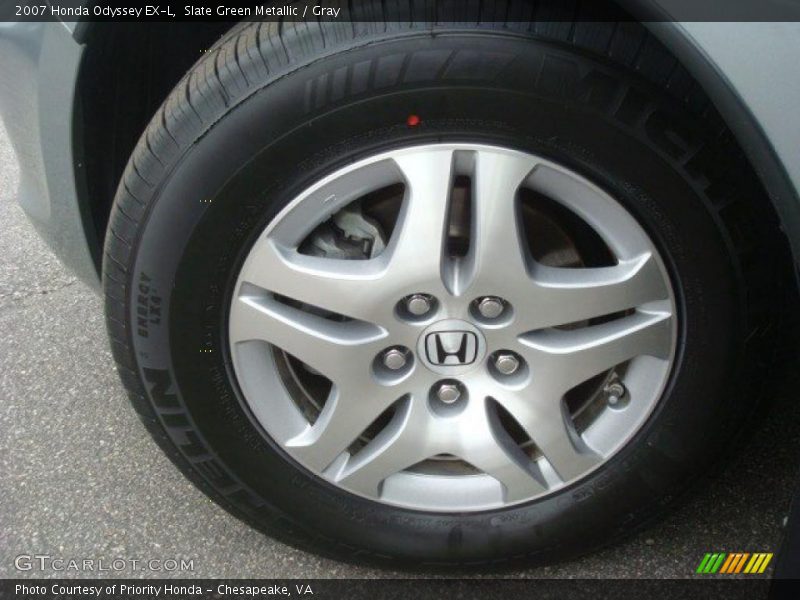 Slate Green Metallic / Gray 2007 Honda Odyssey EX-L