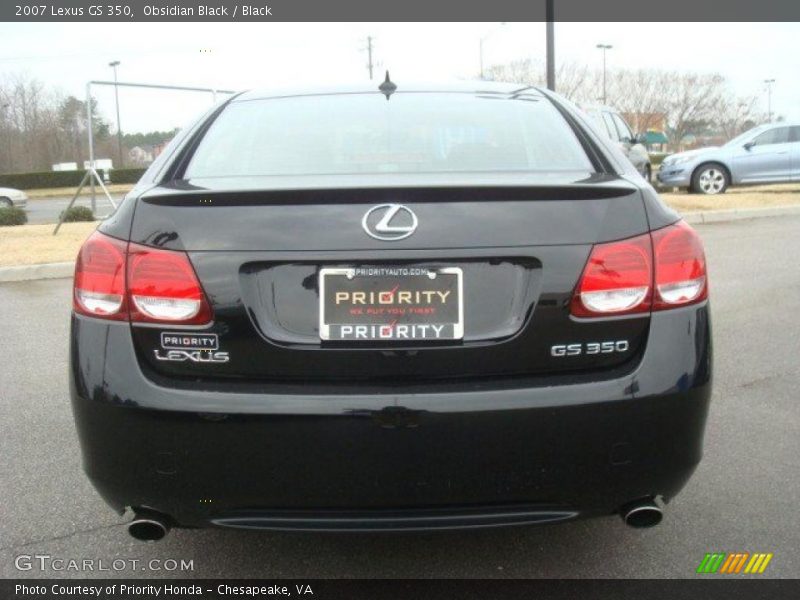 Obsidian Black / Black 2007 Lexus GS 350