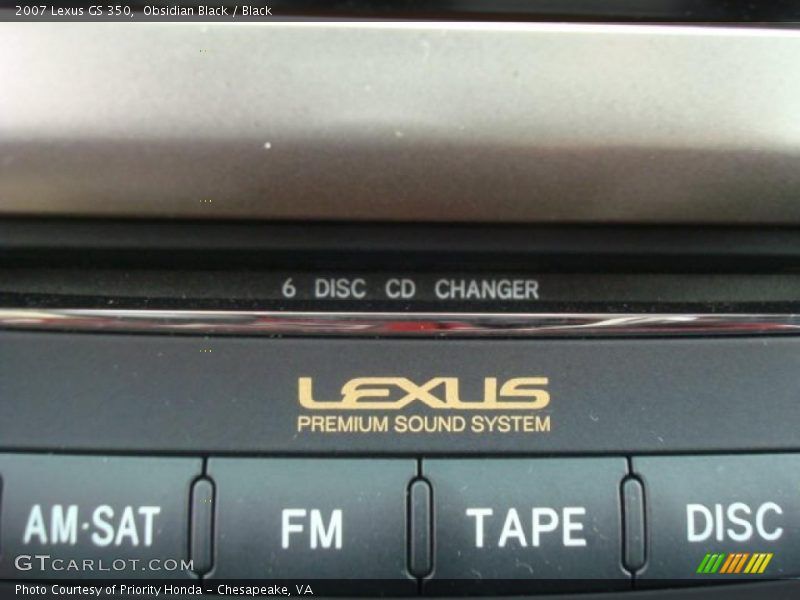 Obsidian Black / Black 2007 Lexus GS 350