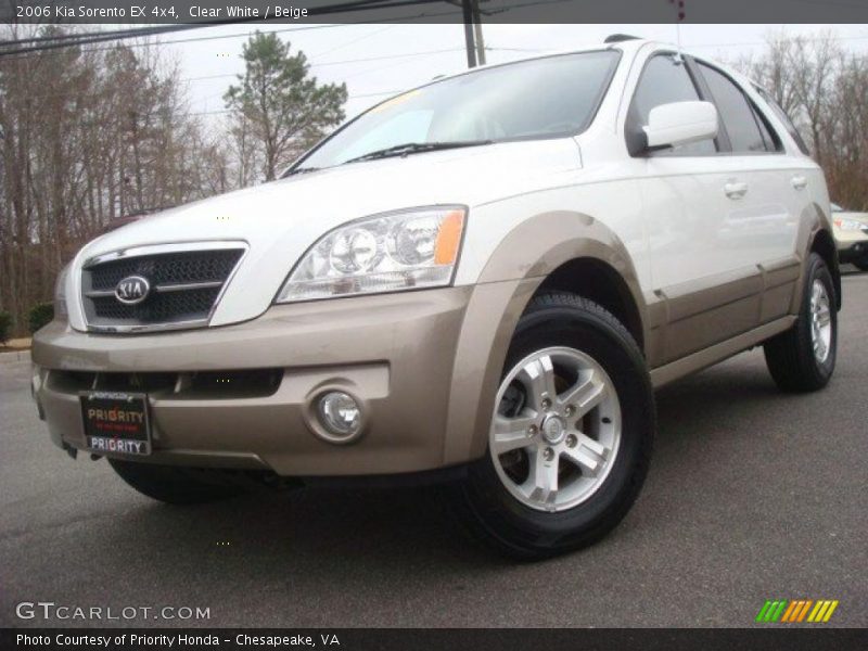 Clear White / Beige 2006 Kia Sorento EX 4x4