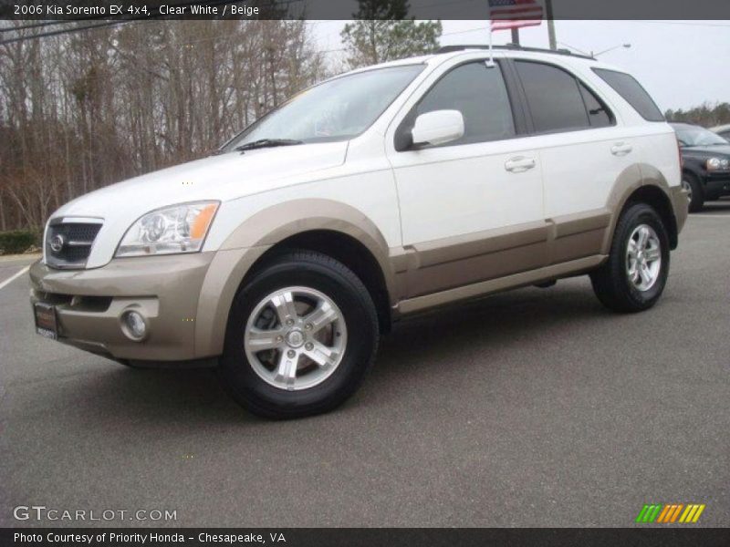 Clear White / Beige 2006 Kia Sorento EX 4x4