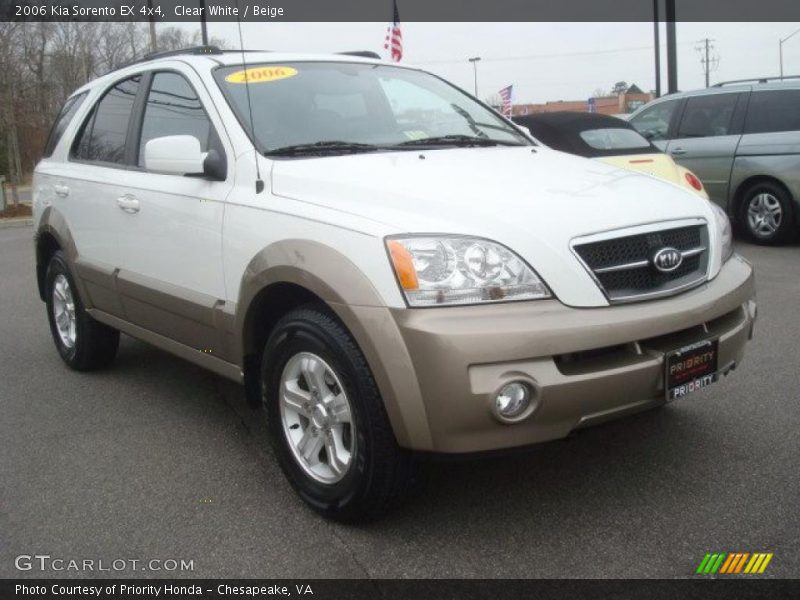 Clear White / Beige 2006 Kia Sorento EX 4x4