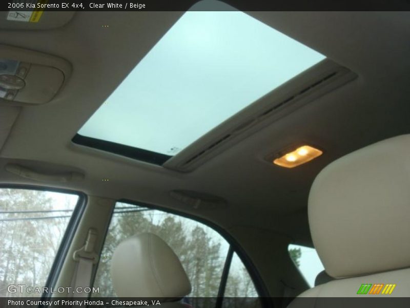 Clear White / Beige 2006 Kia Sorento EX 4x4