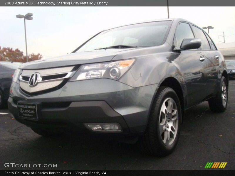Sterling Gray Metallic / Ebony 2008 Acura MDX Technology
