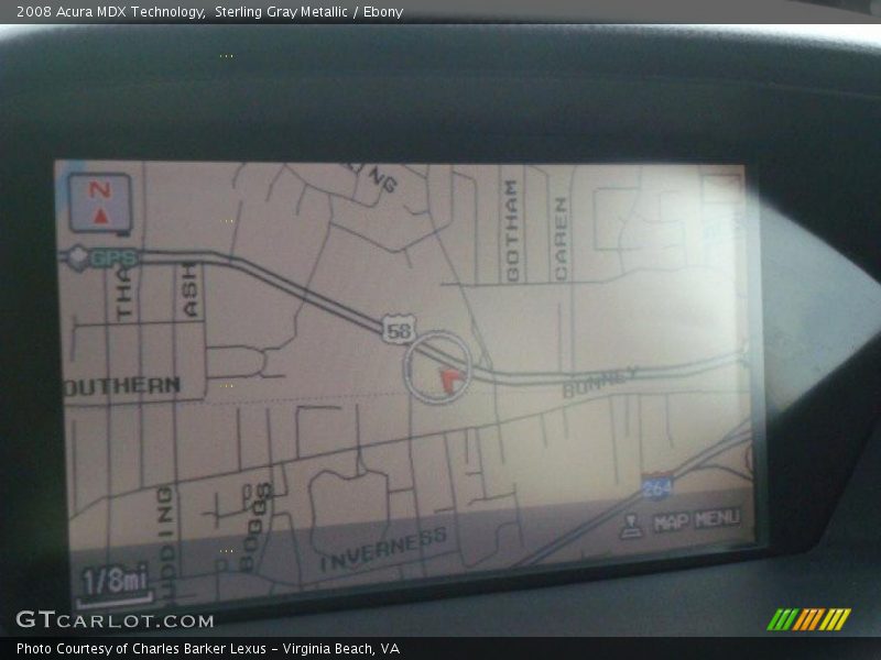 Sterling Gray Metallic / Ebony 2008 Acura MDX Technology