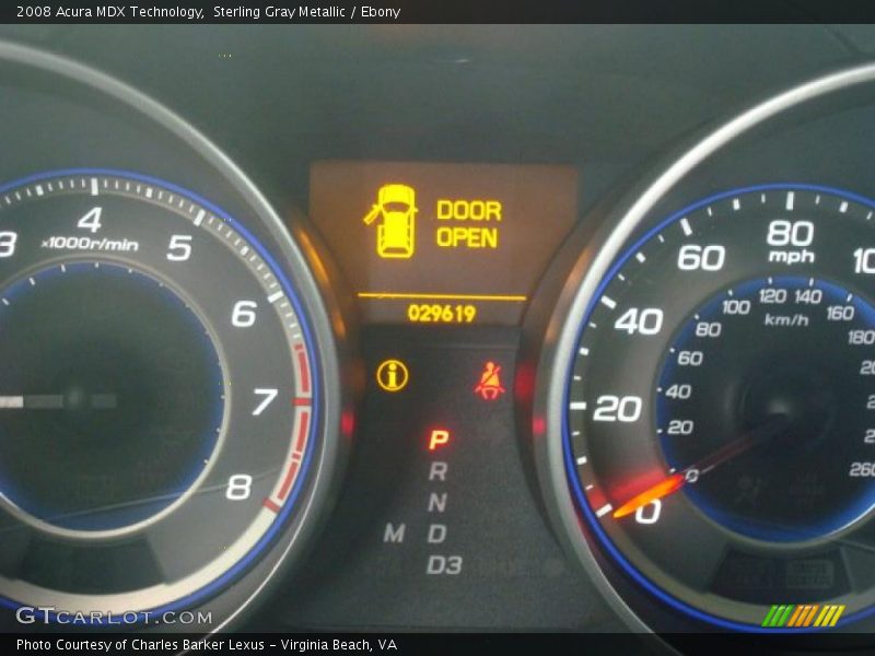 Sterling Gray Metallic / Ebony 2008 Acura MDX Technology