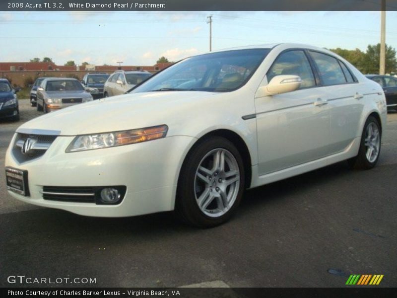 White Diamond Pearl / Parchment 2008 Acura TL 3.2