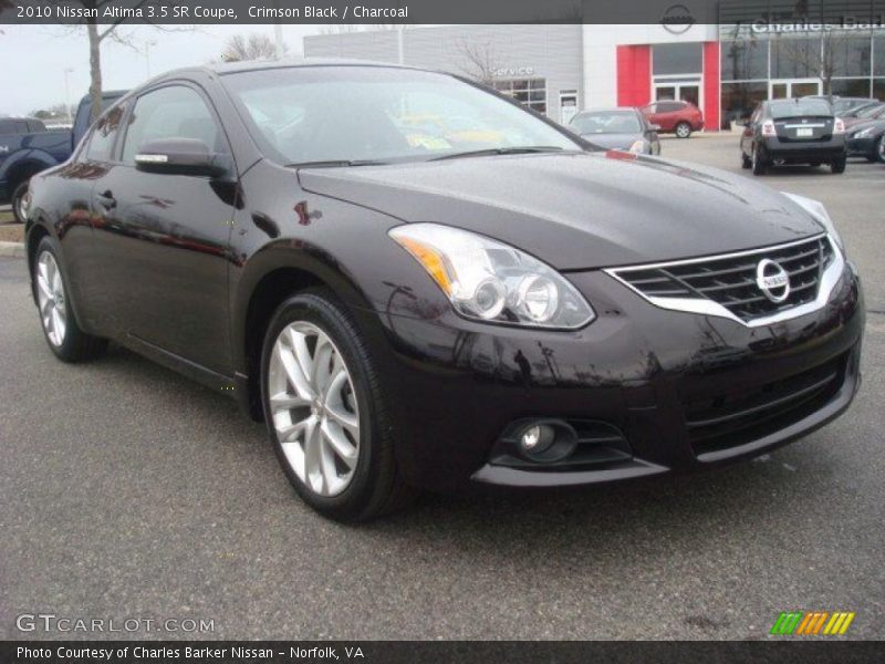 Crimson Black / Charcoal 2010 Nissan Altima 3.5 SR Coupe