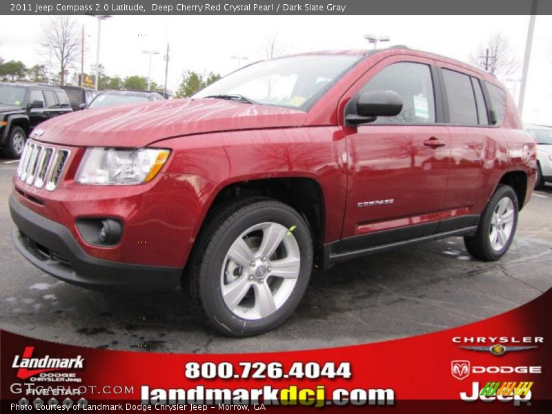 Deep Cherry Red Crystal Pearl / Dark Slate Gray 2011 Jeep Compass 2.0 Latitude