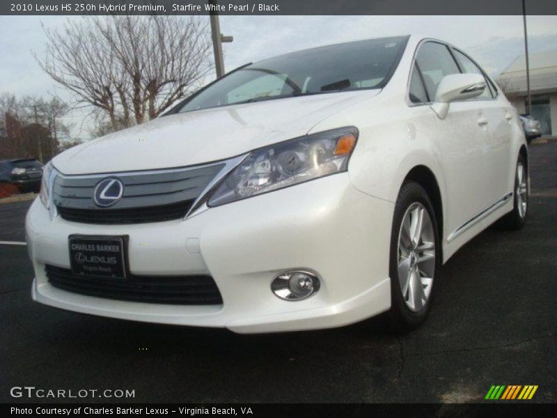 Starfire White Pearl / Black 2010 Lexus HS 250h Hybrid Premium