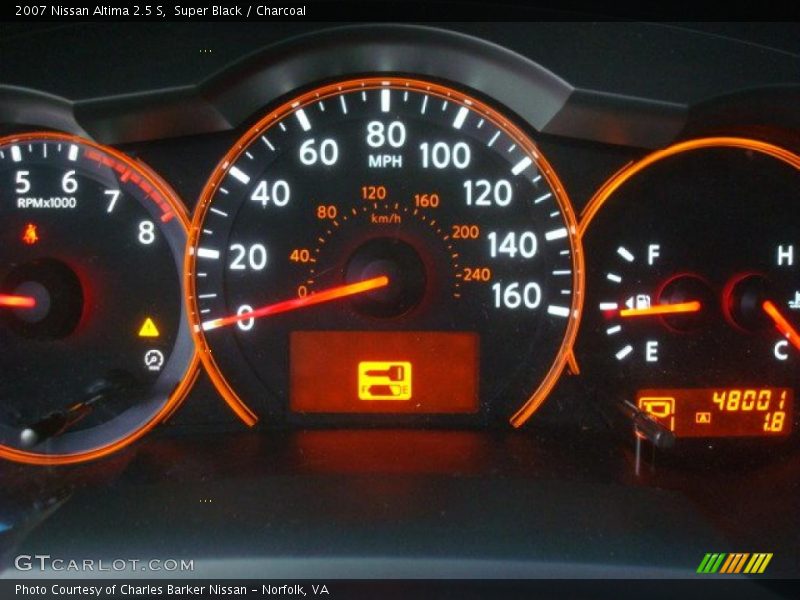 Super Black / Charcoal 2007 Nissan Altima 2.5 S