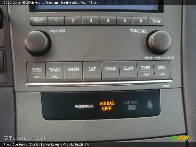 Starfire White Pearl / Black 2010 Lexus HS 250h Hybrid Premium