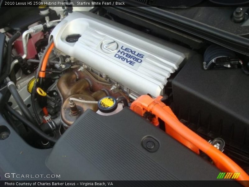  2010 HS 250h Hybrid Premium Engine - 2.4 Liter DOHC 16-Valve VVT-i Atkinson Cycle 4 Cylinder Gasoline/Electric Hybrid