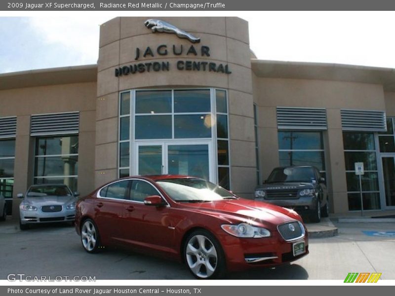 Radiance Red Metallic / Champagne/Truffle 2009 Jaguar XF Supercharged