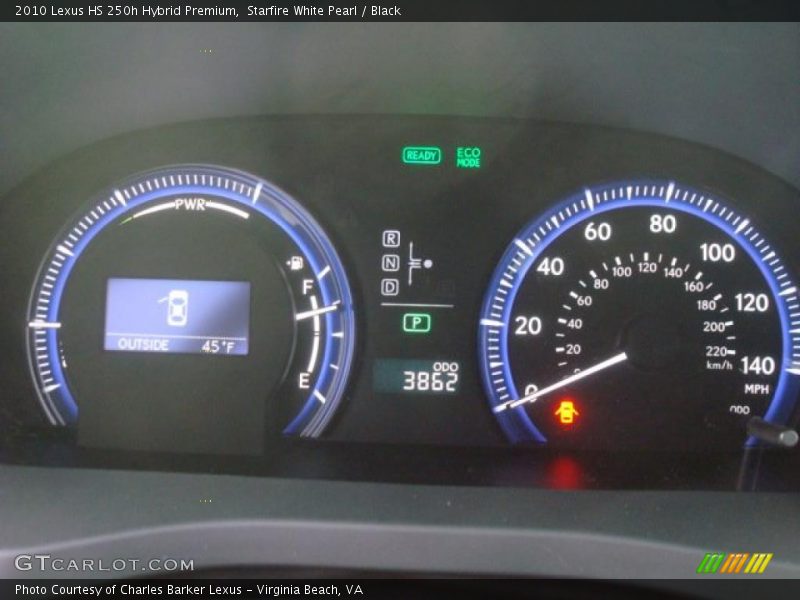 Starfire White Pearl / Black 2010 Lexus HS 250h Hybrid Premium