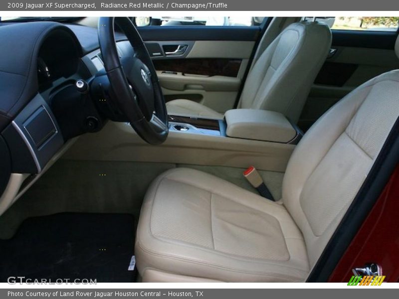 Radiance Red Metallic / Champagne/Truffle 2009 Jaguar XF Supercharged
