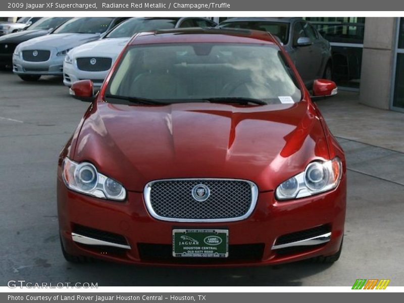 Radiance Red Metallic / Champagne/Truffle 2009 Jaguar XF Supercharged