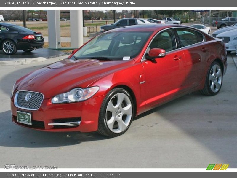 Radiance Red Metallic / Champagne/Truffle 2009 Jaguar XF Supercharged