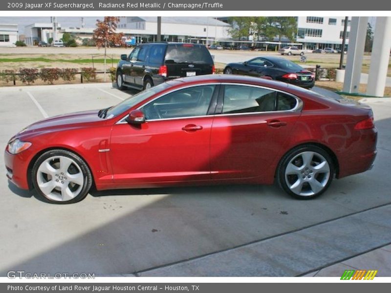 Radiance Red Metallic / Champagne/Truffle 2009 Jaguar XF Supercharged