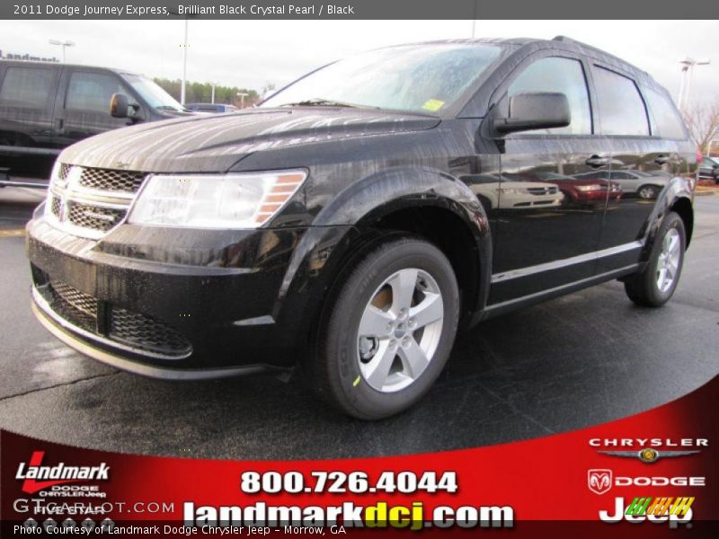 Brilliant Black Crystal Pearl / Black 2011 Dodge Journey Express